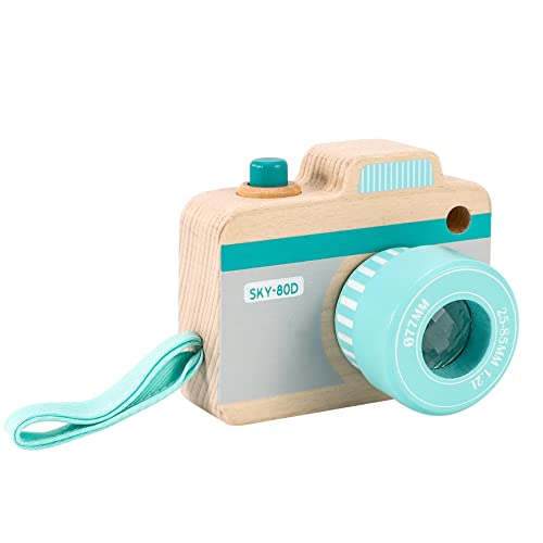 SOKA Wooden Camera Toy with Kaleidoscope Lens – Educational & Portable for Kids 3+