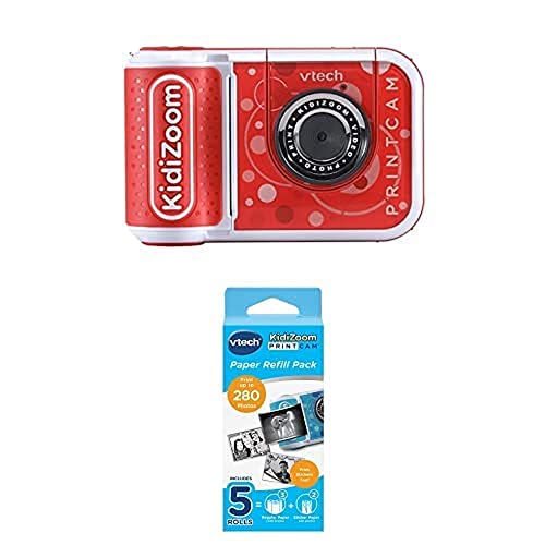 VTech KidiZoom PrintCam Bundle: Children’s Digital Camera with Built-In Printer & Paper