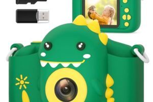 Hangrui 20MP Kids Digital Camera – Dual Lens, 2″ IPS Screen, 1080P Video, 32GB Card