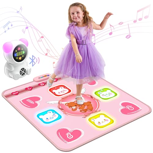 Acelufly Rechargeable Dance Mat: Light Up Pad with Bluetooth, 5 Modes & LED Lights