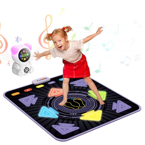 Acelufly Dance Mat – Rechargeable Light-Up PlayMat for Kids with Bluetooth, 5 Games