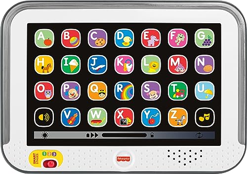 Fisher-Price Laugh & Learn Smart Stages Tablet Toy, Grey, For Infants & Toddlers