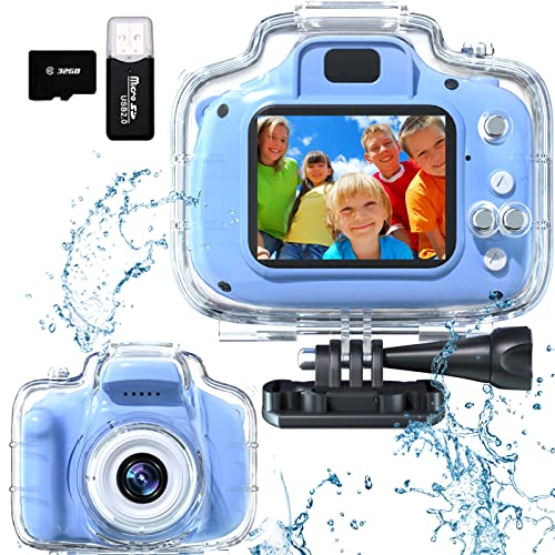 Kids Waterproof Camera for 3-12 Year Olds – 1080P HD, 2″ Screen, Best Gift!