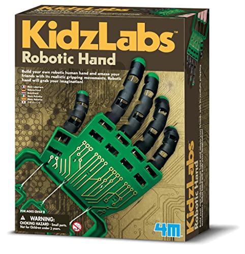 4M KidzLabs Robotic Hand Science Kit for Kids – Build a Realistic Gripping Robot!