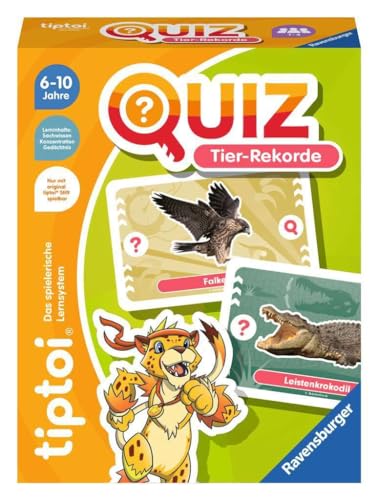 Ravensburger Tiptoi Animal Records Quiz Game for Kids 6+, 1-4 Players