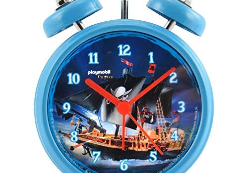 Playmobil Pirate Alarm Clock for Kids – Retro Design, Easy to Use, 7.5 cm