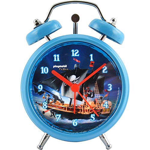 Playmobil Pirate Alarm Clock for Kids – Retro Design, Easy to Use, 7.5 cm