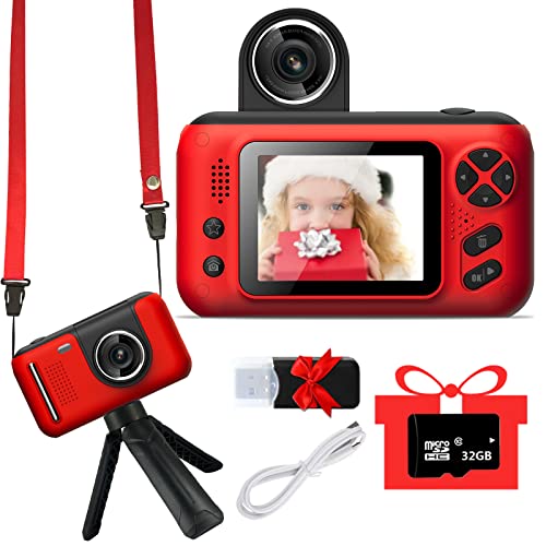 Kids Digital Camera with Flip Lens, HD Video, Portable Selfie Camera for Kids