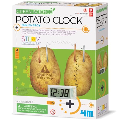 4M Green Science Potato Clock STEM Kit – Learn Renewable Energy with Fun!