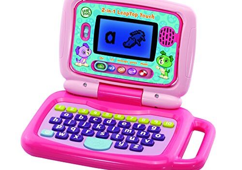 LeapFrog 2-in-1 LeapTop Touch Laptop – Pink Learning Tablet for Kids Ages 2+
