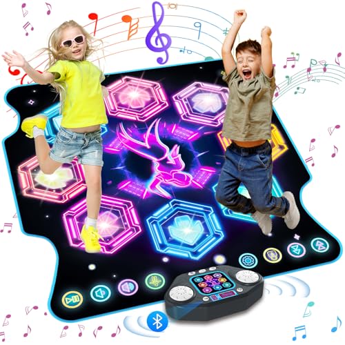 Light Up Dance Mat for Kids – 8-Keys, Adjustable Volume, LED Lights, Bluetooth!