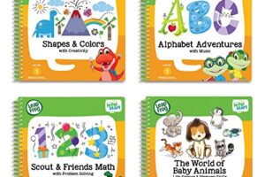 LeapFrog LeapStart Pre-K 4-in-1 Activity Book Set: ABCs, Math, Shapes, Animals